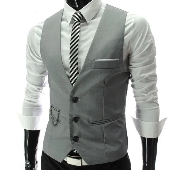 Жилет мужской деловой повседневный приталенный Блейзер без рукавов пиджак для