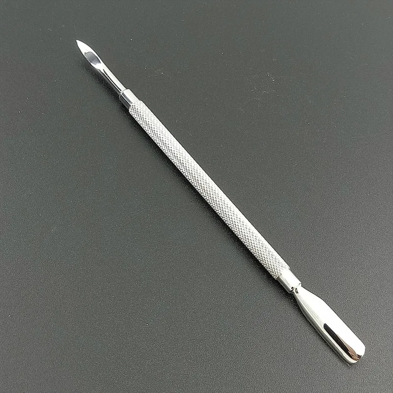 Silver Dual-ended Nail Cuticle Pusher Dead-skin Remover Rainbow Stainless Steel Nail Art Tool