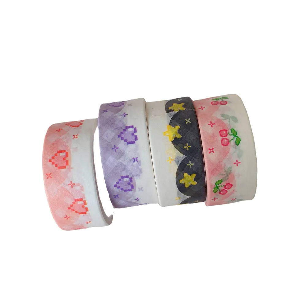 

2pcs Cartoon Love Heart Stars Washi Tapes DIY Scrapbooking Hand Account Collage Frame Landscaping Masking Tape Kawaii Stationery