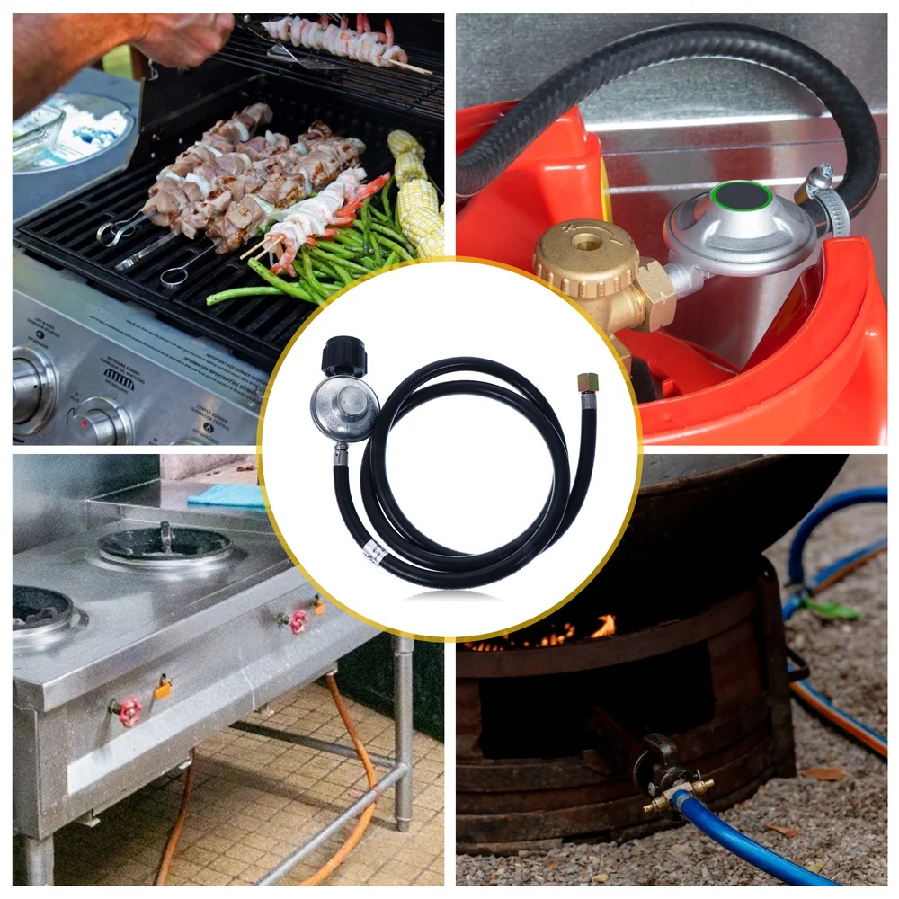 

Propane Gas Regulator Adapter Low Pressure Valves with 1.5m Hose for BBQ Oven
