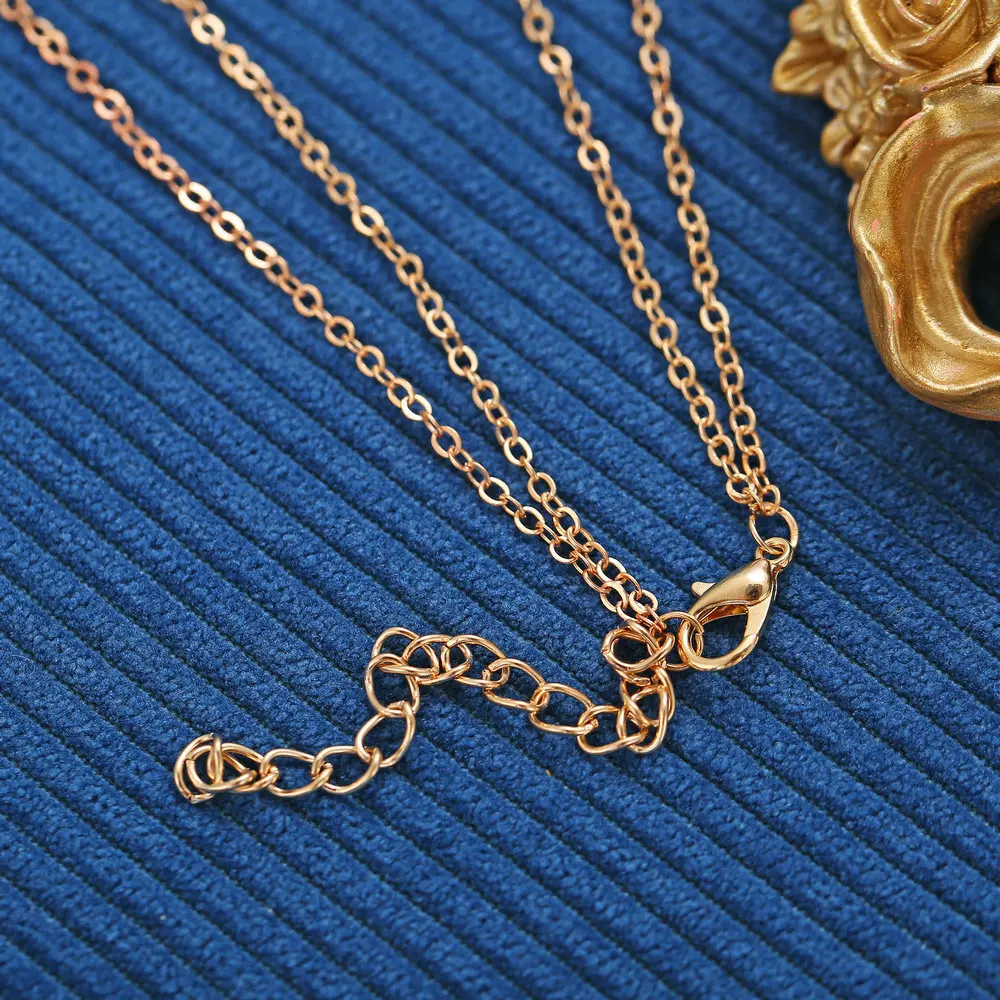 

2021 European and American new creative simple style Butterfly Necklace exquisite double neckchain