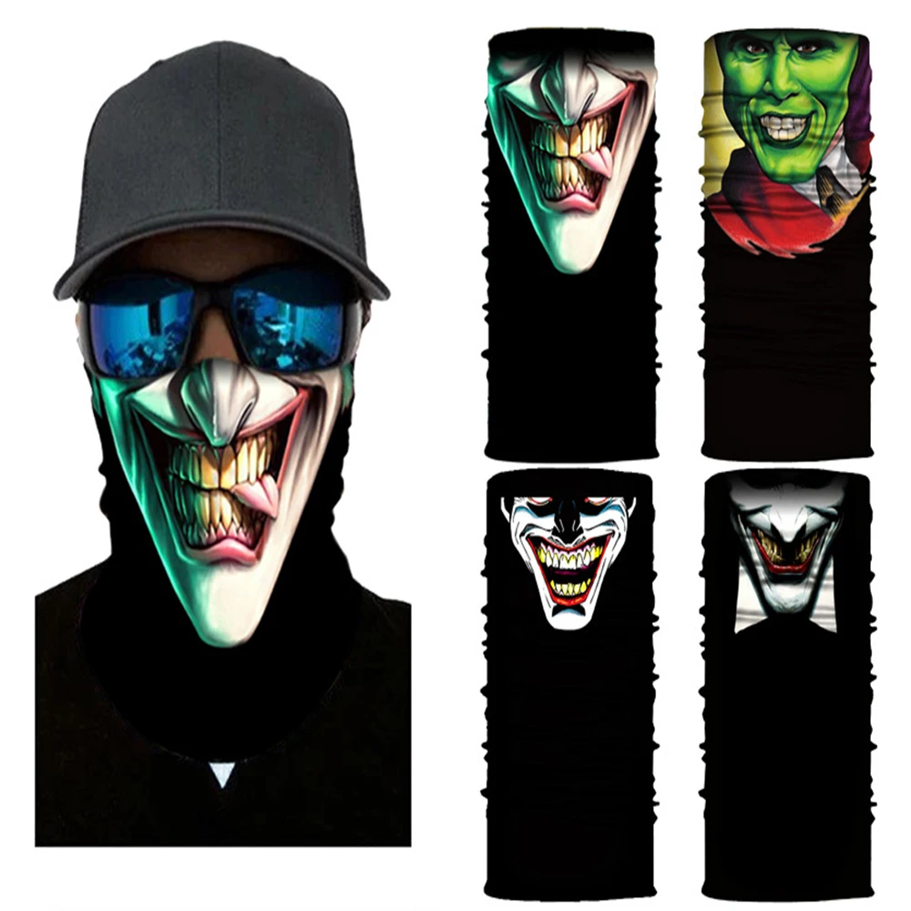 

Hiking Scarves Magic Bandana 3D Skull Sunscreen Neck Bib Seamless Balaclava Outdoor Sports Cycling Sweat-Absorbent Turban Unisex