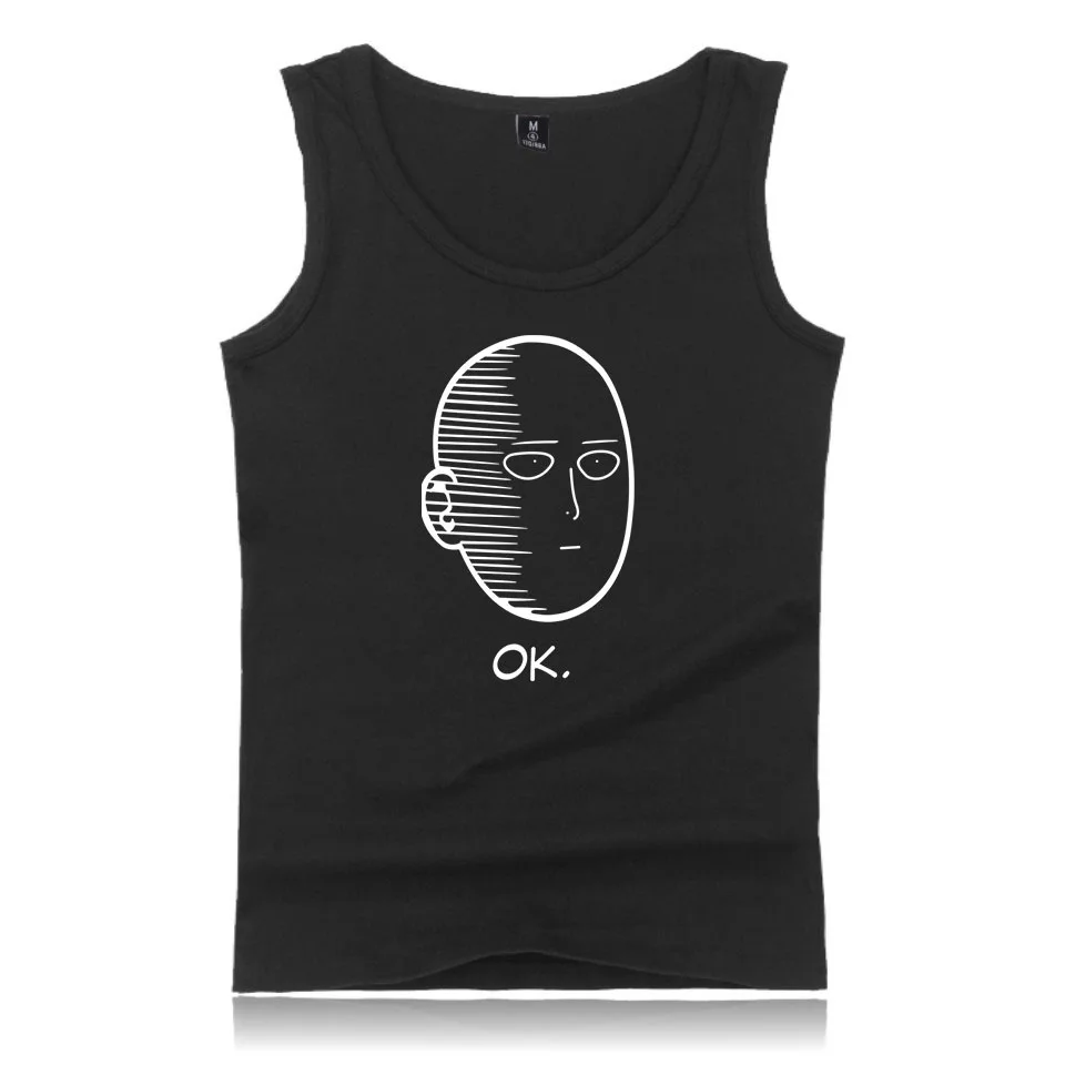 One Punch Man Hero Saitama Oppai топы для фитнеса размера плюс, Летний жилет для бодибилдинга, рубашка без рукавов, хлопковая майка для спортзала, мужская майка