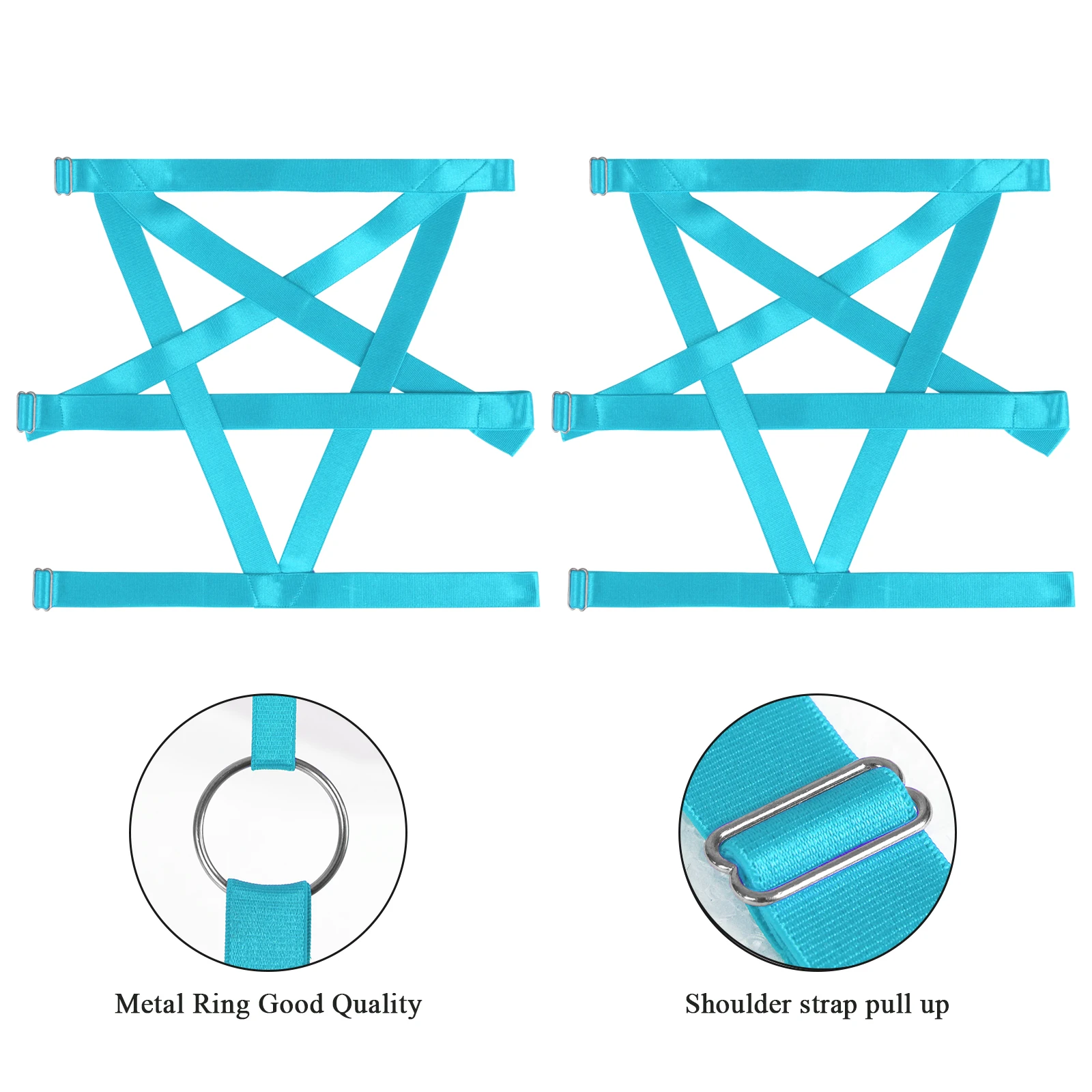 

Pentagram Harness For Belt Elastic Bondage Stocking Thigh Bands Accessories Punk Goth Wedding Garters Suspender Erotic Fetish