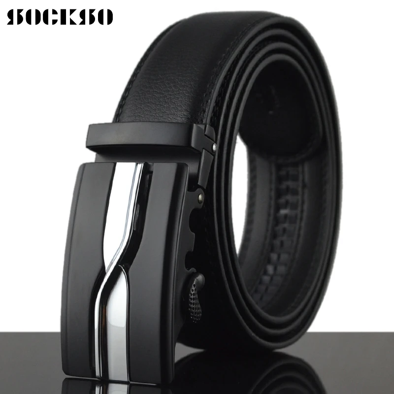 Роскошный ремень 2020 новый мужской кожаный с храповым механизмом высокое