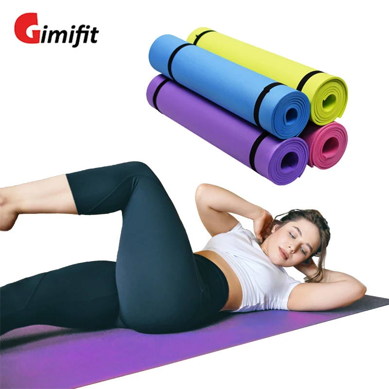 Нескользящий коврик для йоги толщиной 6 мм спортивный ПВХ одеяло спортивное
