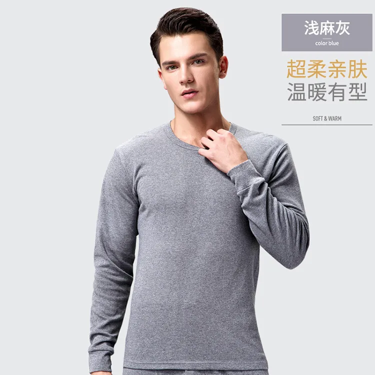 

Popular round Neck Cotton Thin Thermal Underwear Women's plus Size Base Men's Thermal Underwear thermal underwear men