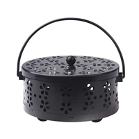 incense coil holder portable coil incense burner durable classical with handle hollowed mosquito coil holder home greater