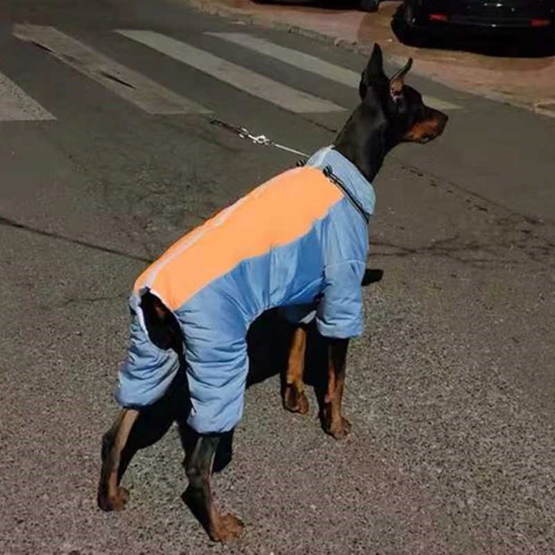 Зимняя одежда для больших собак теплый комбинезон домашних животных куртка