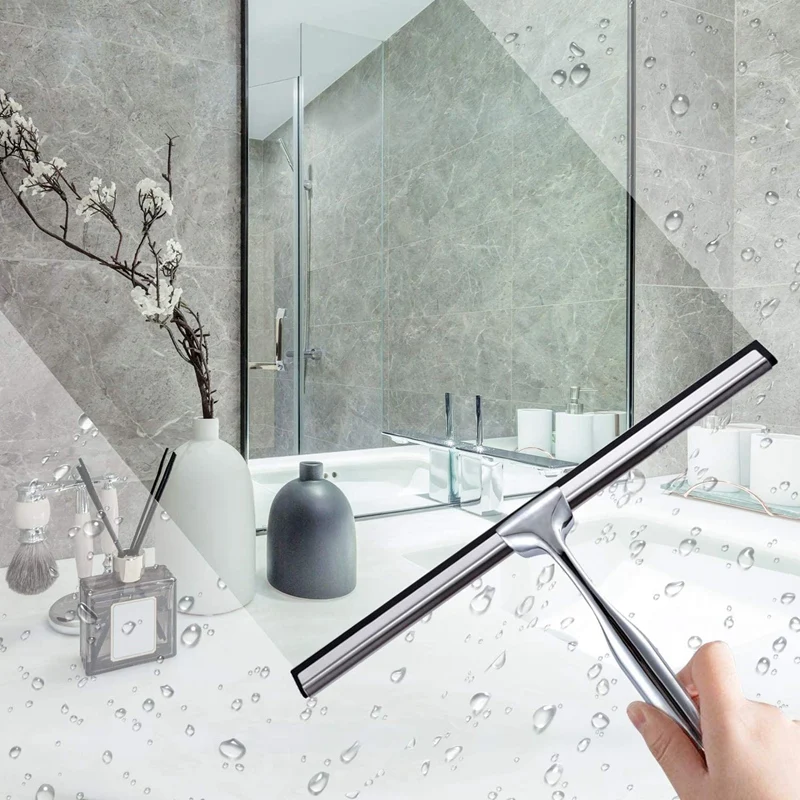 Акция! Швабра для душа сменный скребок окон из нержавеющей стали с самоклеящимся