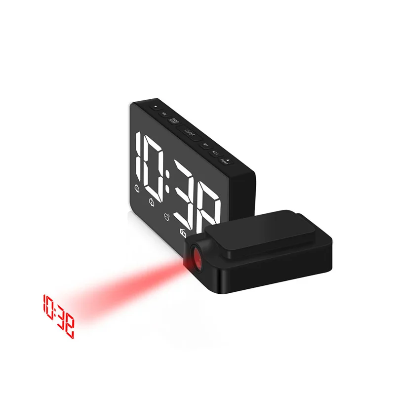 Проекционные настольные часы цифровые с функцией повтора даты вращающиеся