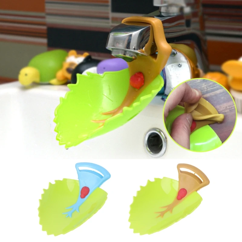 1 шт. силиконовый милый дизайн листьев детский кран удлинитель Детские ванны