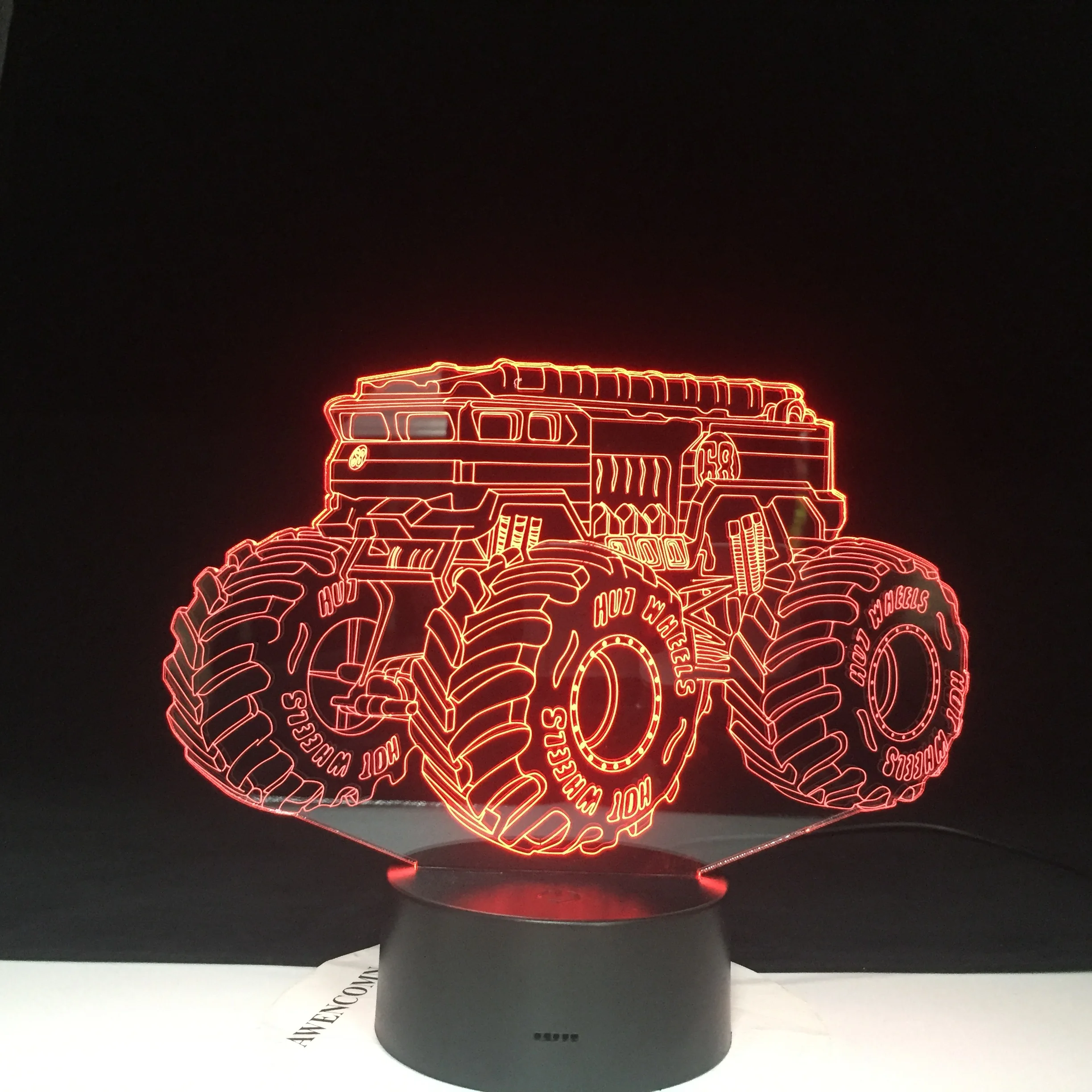 7 Colors Changing Creative Gifts Vehicle Car 3D Led Table Lamp Usb Touch Button Night Lights Kids Bedroom Decor | Лампы и освещение