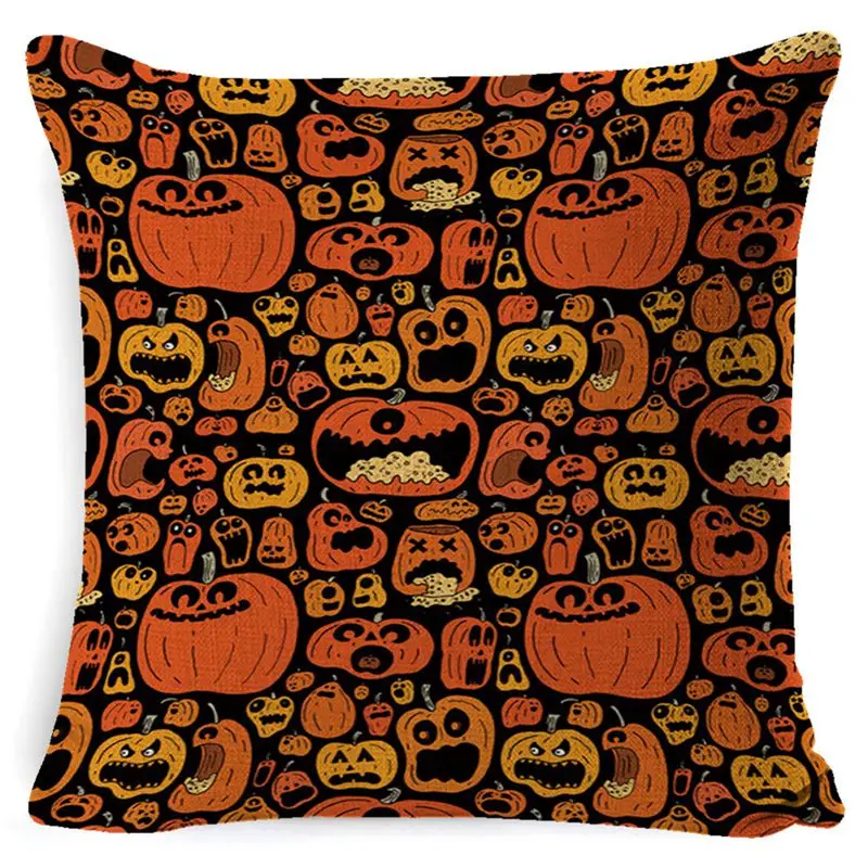 Halloween Pumpkin Pillowcase Witch/Spider/Bat Cushion Cover Throw Pillow Case for Sofa Party Chair Decoration | Дом и сад