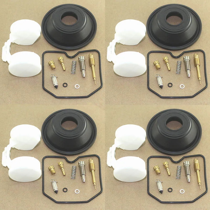 Набор для Ремонта Карбюратора мотоцикла GPz1100 ZX1100 1995-1997 ZX GPZ 1100, резиновый поплавок с плунжерной диафрагмой, 4 комплекта