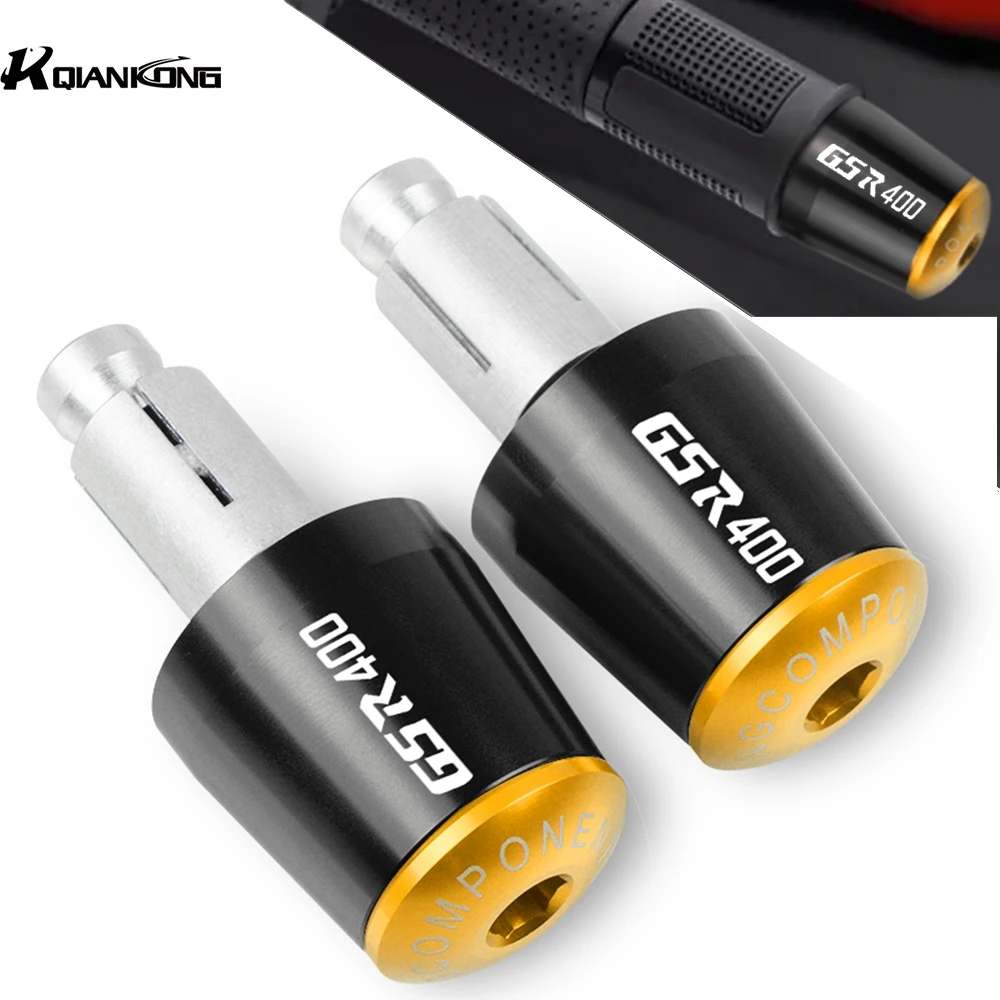 7/8 мм CNC мотоциклетные ручки рукоятка Кепки конец Вилки для Suzuki GSR400 GSR 400 2008 2009 2010 2011