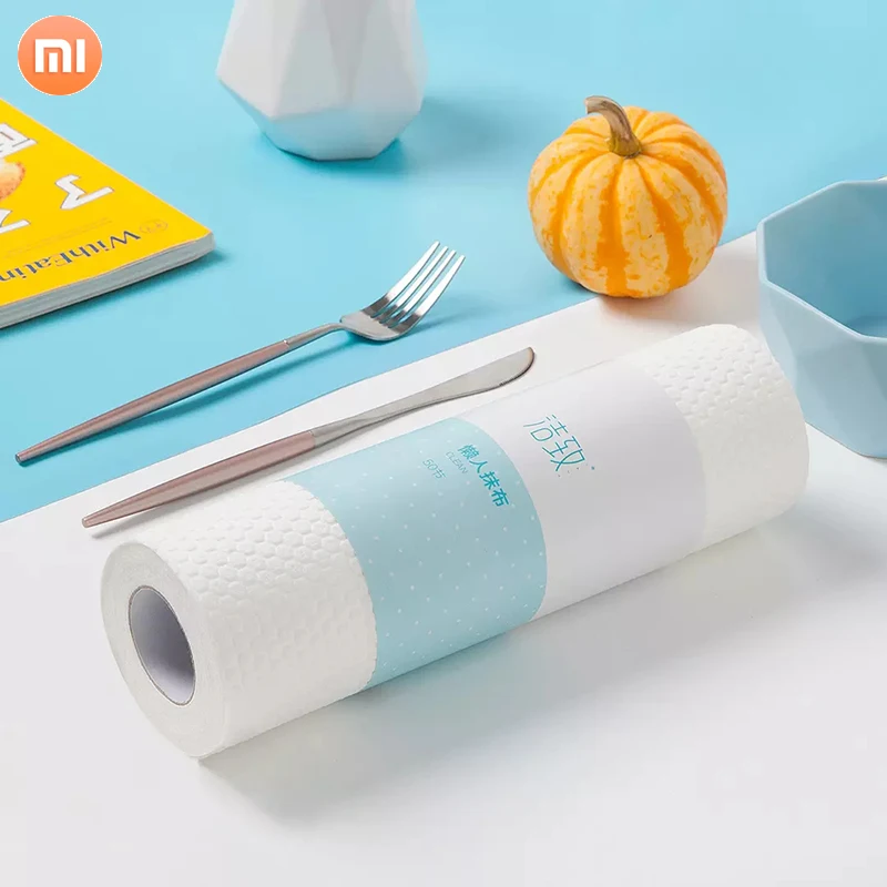 Xiaomi Mijia Очищающая салфетка для ленивых 4 рулона мощного очищающего впитывающего