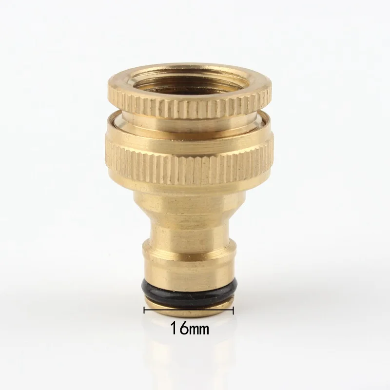 1pc Brass 1/2" To 3/4" Female Thread Quick Connectors Washing Machine Car Wash Faucet Tap Joints Garden Irrigation Hose Adapter | Дом и