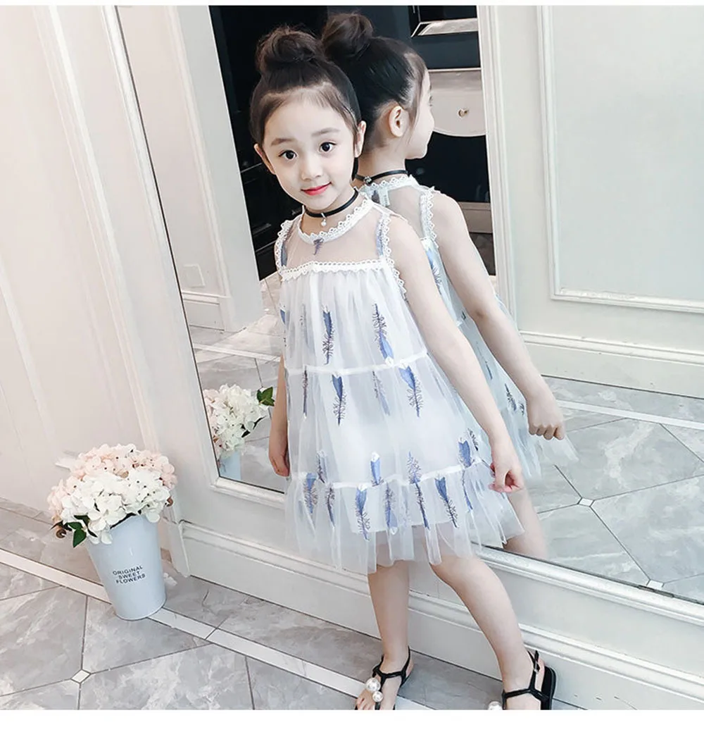 

Latest Fashion Girls Tulle Dress Summer Kids Clothes Dresses for Girls Baby Evening Dress Elegant Birthday Outfit Vestido