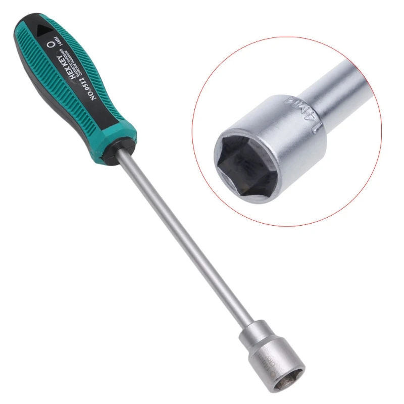 

P82C Metal Socket Driver Wrench Screwdriver Hex Nut Key Nutdriver Hand Tool 4mm