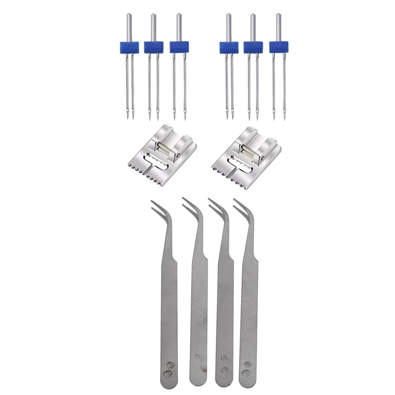 4 шт. металлические Пинцеты и 6 двойных игл | Инструменты