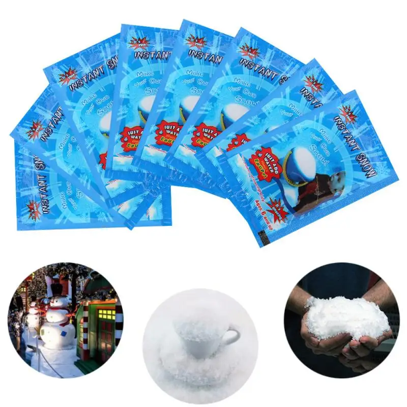 

Christmas Fake Snowflakes Artificial Fake Fluffy Snow Powder White Snow Decoration For Home Wedding Festival Party Supplies