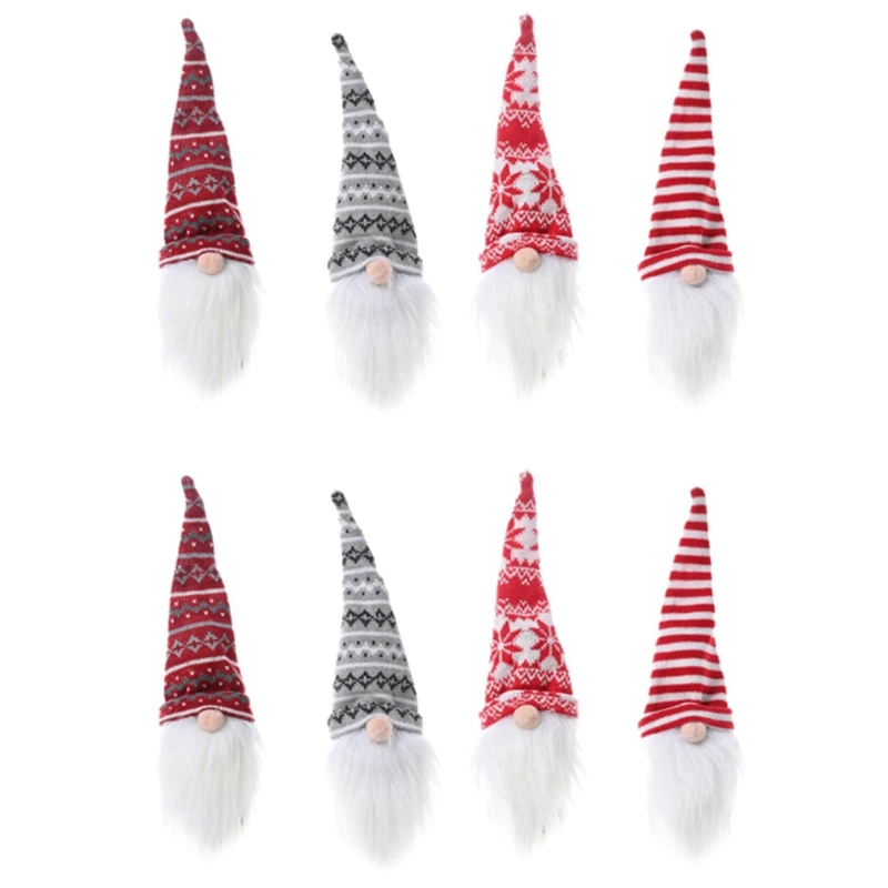 

Christmas Faceless Doll Wine Bottle Decoration Gift Bag Knitted Hat Forest Elderly Wine Bottle Lid Decor