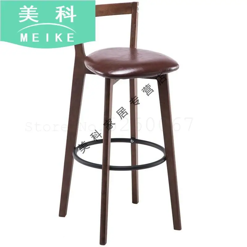 Новый твердый деревянный барный стул в китайском стиле высокий модный