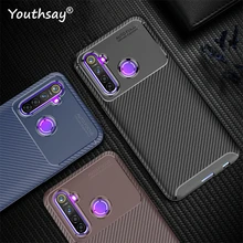 For Oppo Realme 5 Pro Case Carbon Fiber Fundas TPU Rubber Silicone Protective Phone Case For Realme 5 Pro Cover For Realme 5 Pro