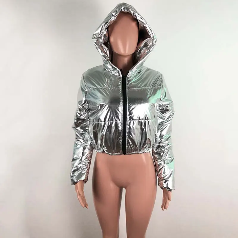 

2020 Autumn Winter Jacket Women Crop Pu Leather Down Jacket Parka Female Fashion Warm Coats And Jackets Women