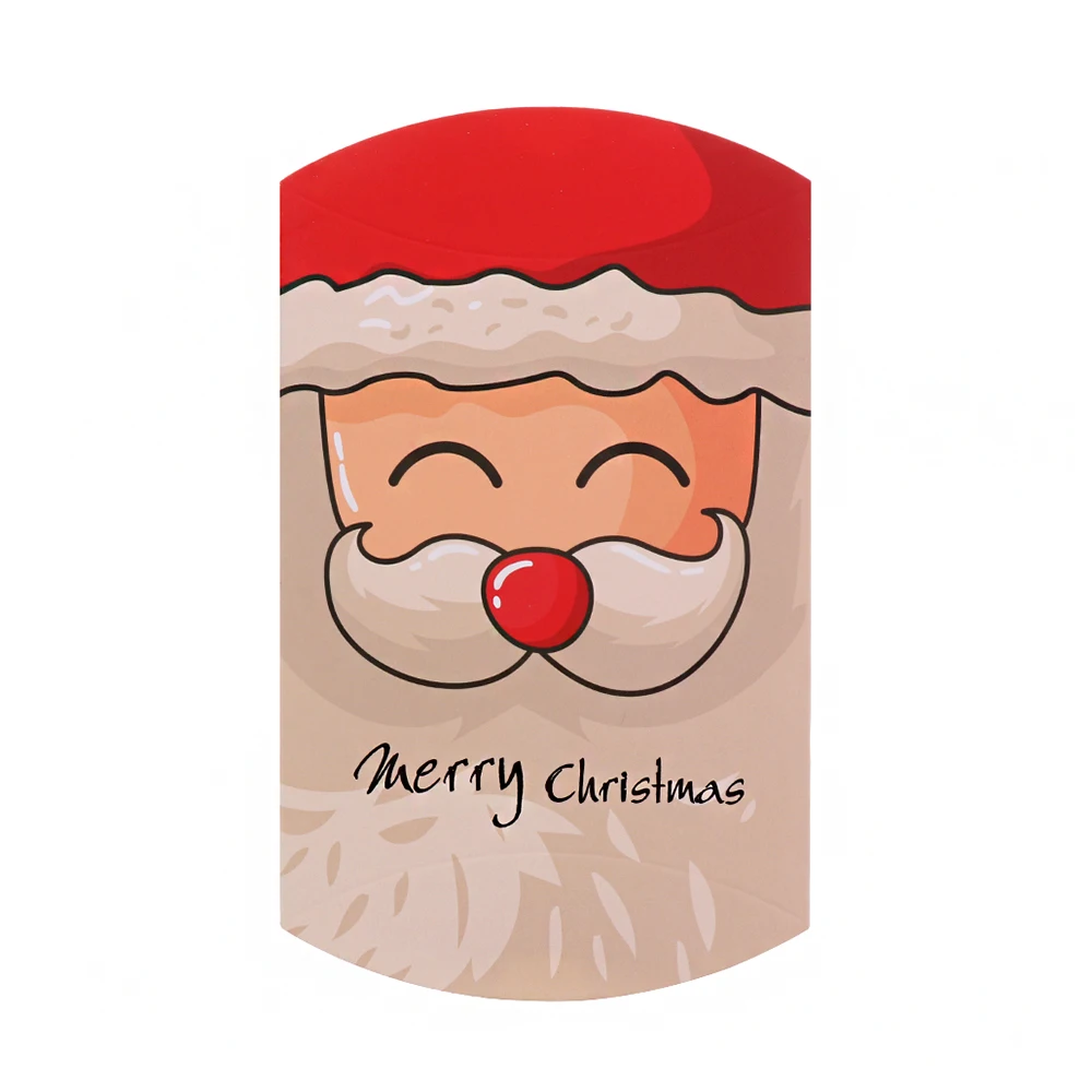 5 шт. Рождественская подарочная коробка в форме подушки деда мороза сумка для