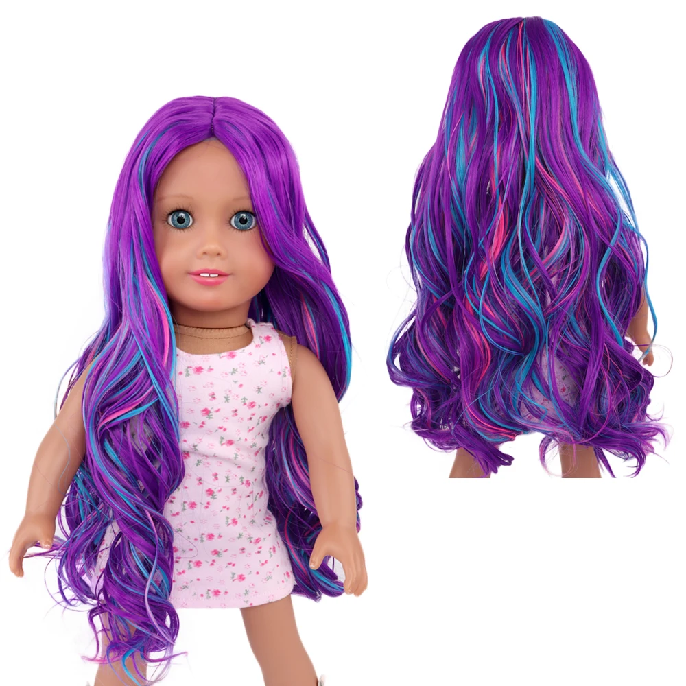 

Кукла парики для 18 ''американских кукол, подарок для девочек длинные вьющиеся волосы Замена парики для 18'' куклы моего поколения