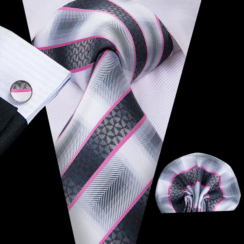SN-1641 Hi-Tie Модные синие шелковые галстуки для мужчин Пейсли и полоса шеи галстук платок набор запонок для мужчин костюм деловой свадьбы