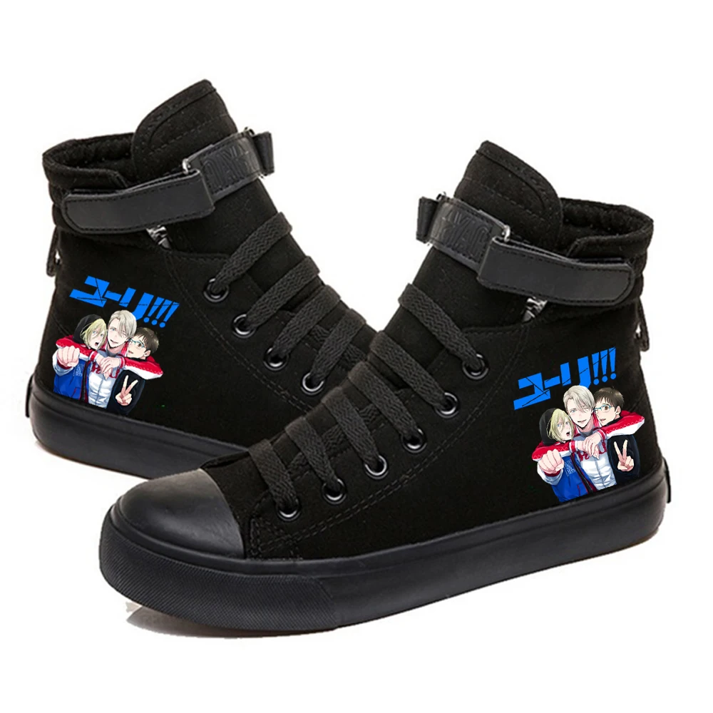 

Anime Yuri on Ice Printed High Top Canvas Shoes Cozy Sneakers Anime Shoes