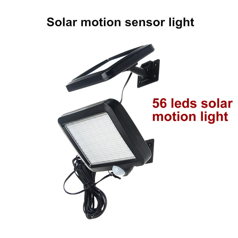 56 светодиоды Солнечный светильник светодиодный со съемной панелью
