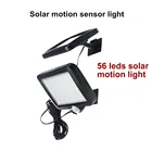56 светодиоды Солнечный светильник светодиодный светильник со съемной панелью водонепроницаемый беспроводной радиолокатор сад гараж патио фонарь безопасности палуба забор Декор 5 м
