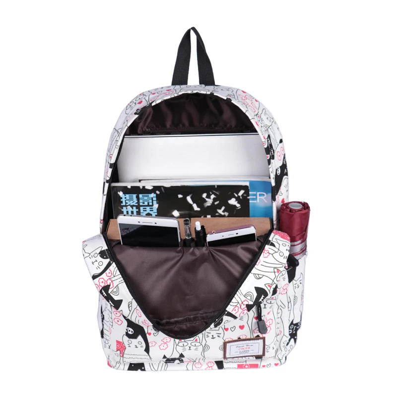 Модный школьный рюкзак для подростков девочек с цветочным принтом Женский