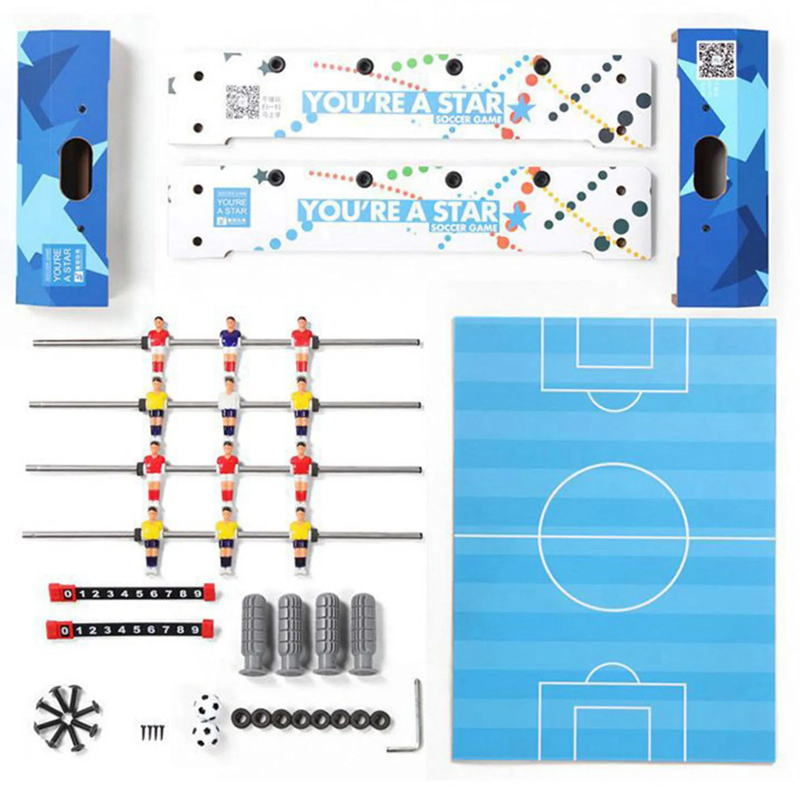 

Football Table Toy Durable Educational Board Game For Child ABS Material Fine Workmanship Comfortable Non-slip Scratchy Light