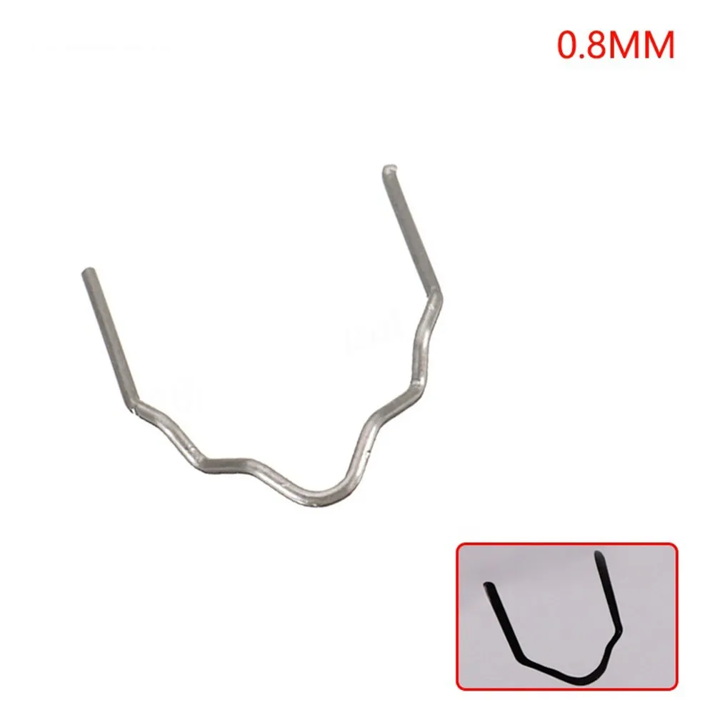 

100PCS 0.6/0.8mm Hot Stapler Staples For Car Bumper Plastic Welder Repair Kit Welding Nail Tools Silver The Real Color Of The It