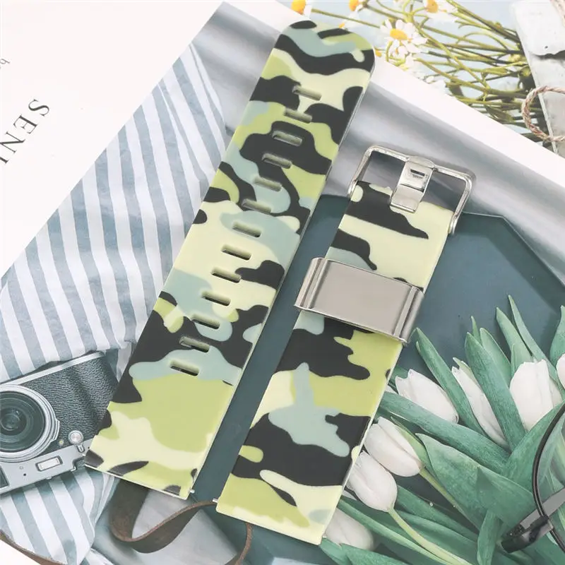 Силиконовый Камуфляжный серый сменный ремешок с регулируемой пряжкой в наличии