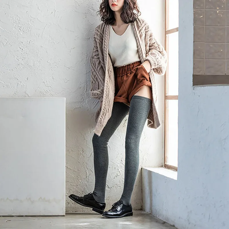 

Женские носки, зимние удлиненные утепленные носки из смешанного хлопка с флисовой подкладкой, силиконовые носки для йоги с рифленой подошв...