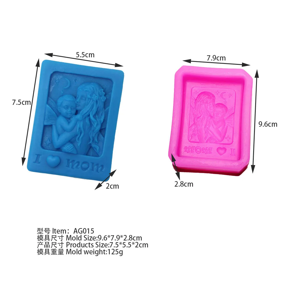 AG015 2015 ограниченная по времени силиконовая форма для мыла I Love Mom|silicone soap mold|craft