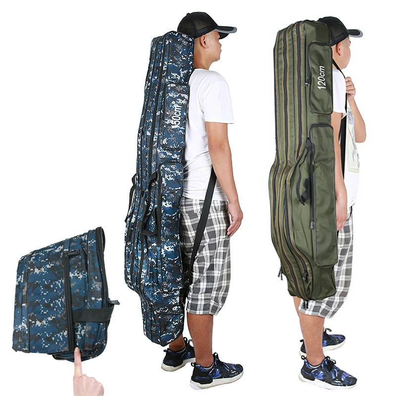 Складная мягкая Рыболовная Сумка зеленая камуфляжная трехслойная сумка для