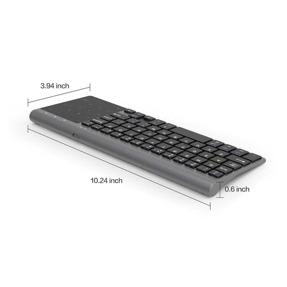 

Thin 2.4G Wireless Keyboard Mini Multimedia Keyboard With Number Touchpad Numeric Keypad For Tablet Desktop Laptop PC
