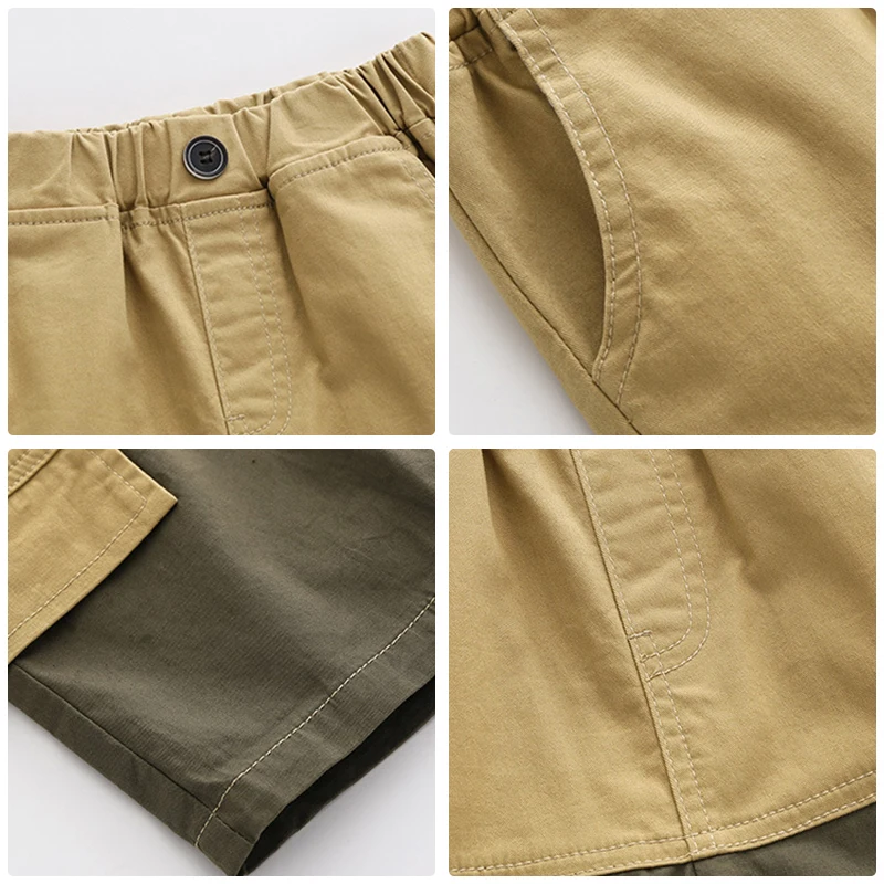 

HH 2021 Summer Boys Shorts Kids Patchwork Short Pants Baby Boy Cotton Shorts Children's Clothing Boys Shorts For Teens 2-8 Years