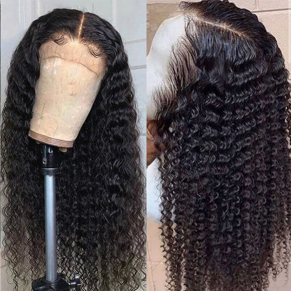 Парик из натуральных волос с прозрачной глубокой волной 13 х4 дюймов | Шиньоны и