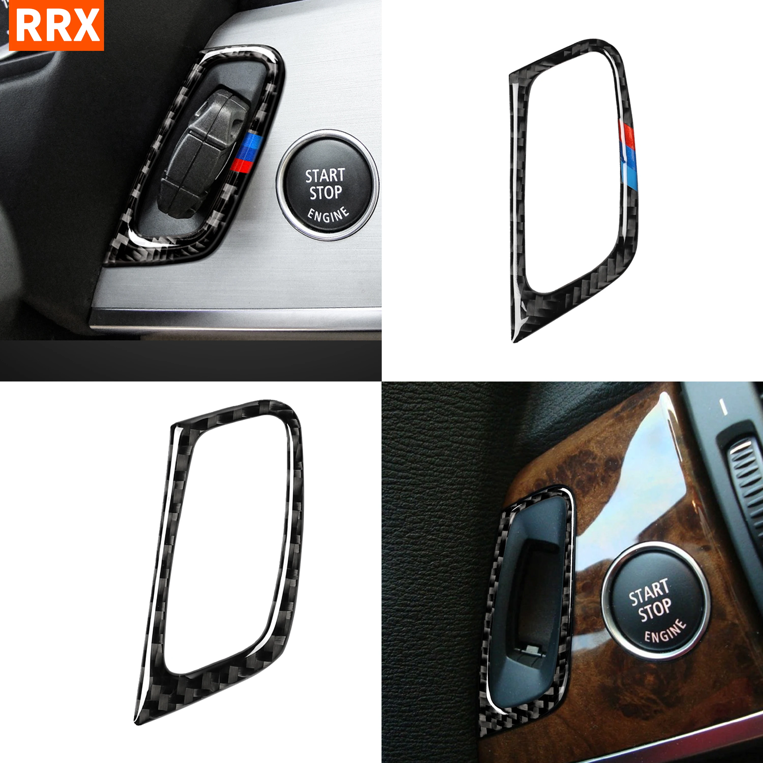 Наклейки из углеродного волокна для BMW X5 E70 X6 E71 2009 2013 отверстие ключа двигателя