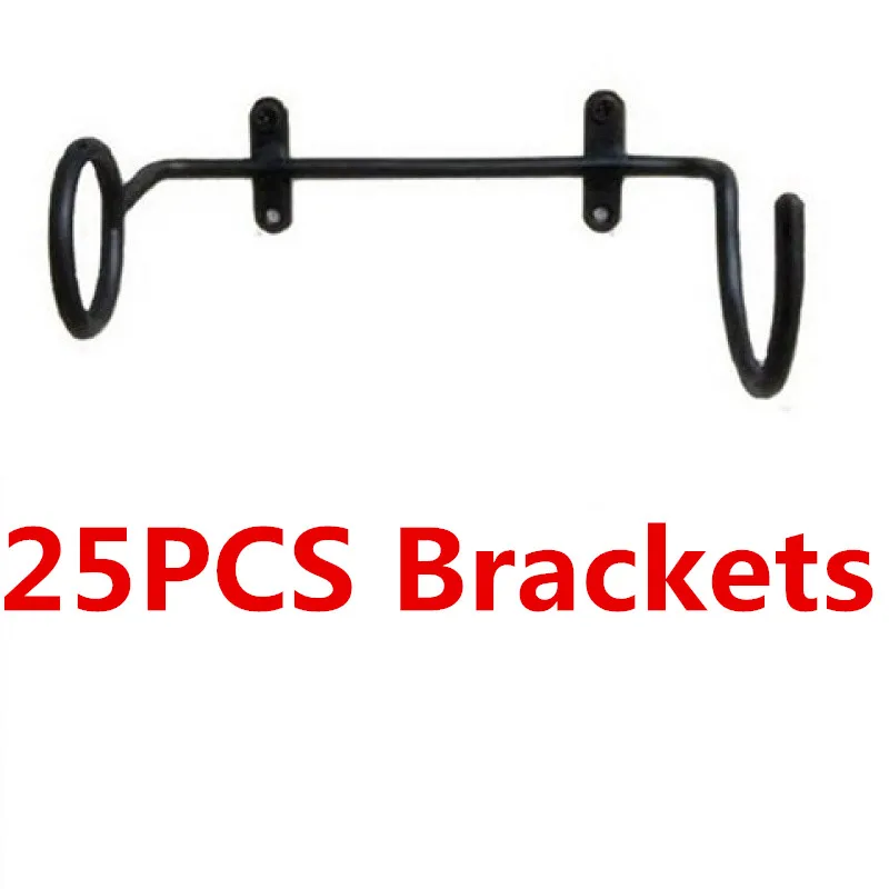 25PCS Brackets 1-100 шт, дешевое настенное крепление черного металла, полка для винных бутылок, подставка для винных бутылок, кронштейн для винных бутылок от поставщика - Цвет: 25PCS Brackets