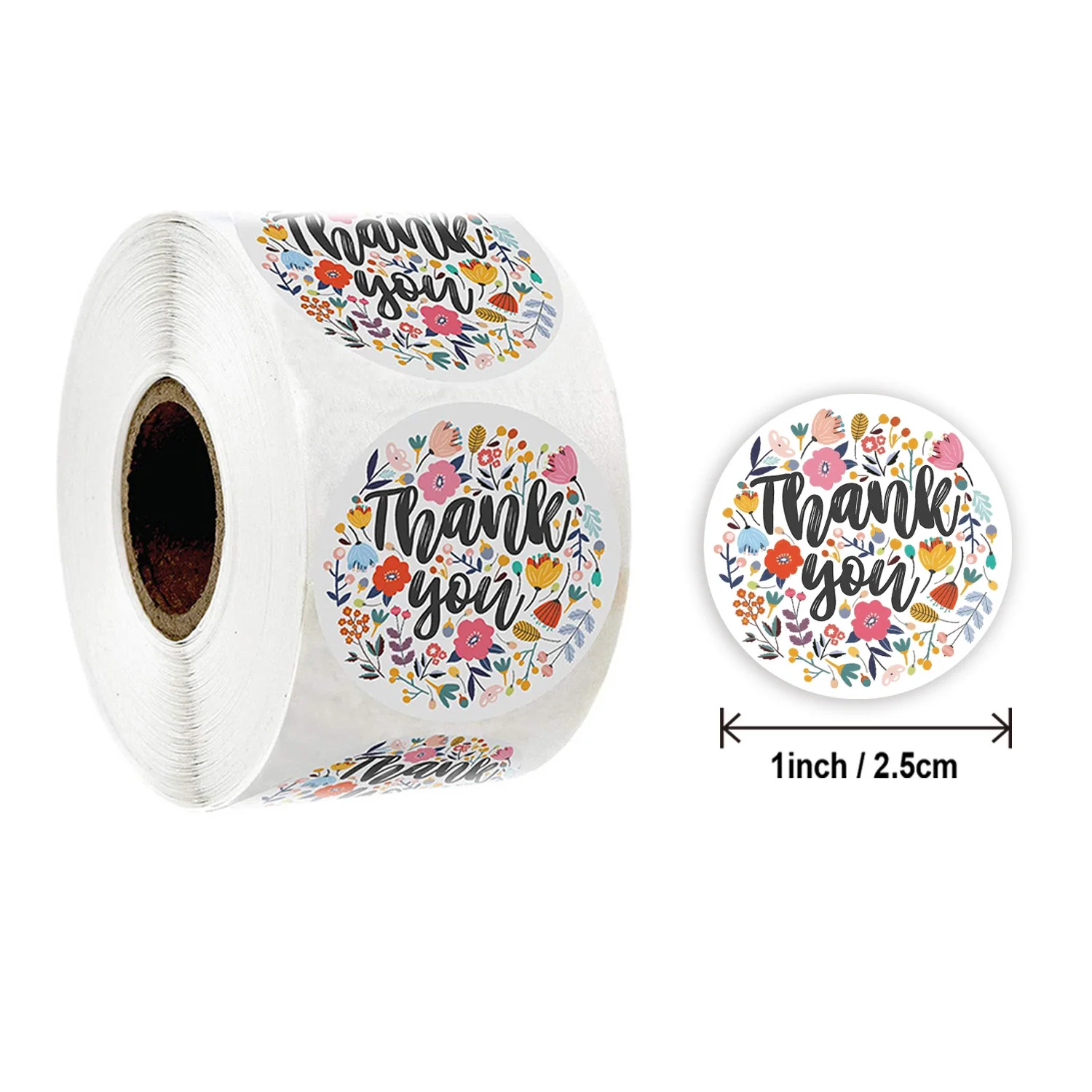 

Popular Flower Thank You Stickers for Envelope Gift Decoration Seal Lables Vegetation Stationery Sticker 100-500pcs