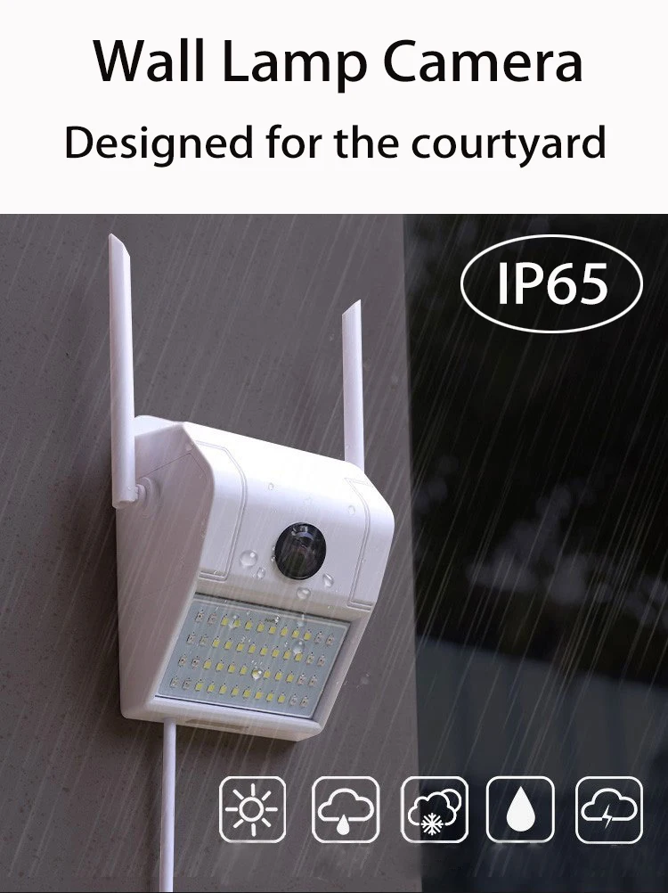 OUERTECH 1080P HD стены ip-камера в форме лампы Обнаружение движения WI-FI камера